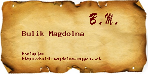 Bulik Magdolna névjegykártya
