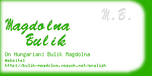 magdolna bulik business card